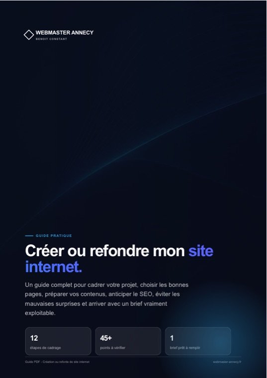 Couverture du guide PDF Créer ou refondre mon site internet