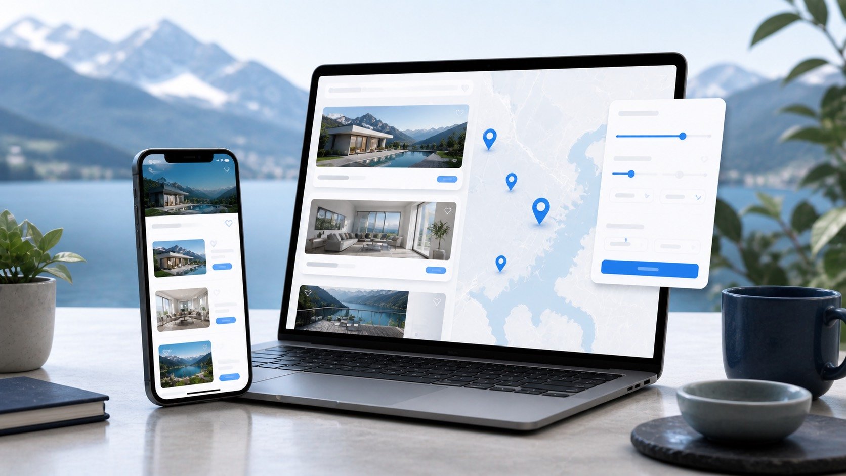 Site immobilier à Annecy avec annonces, carte et demande d'estimation